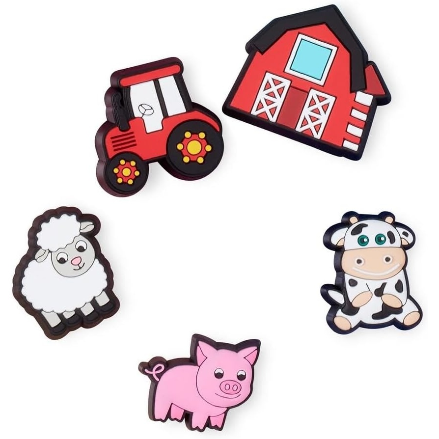 image:imageCrocs 5Pack Shoe Charms Jibbitz Cutesey Farm Animal One Size