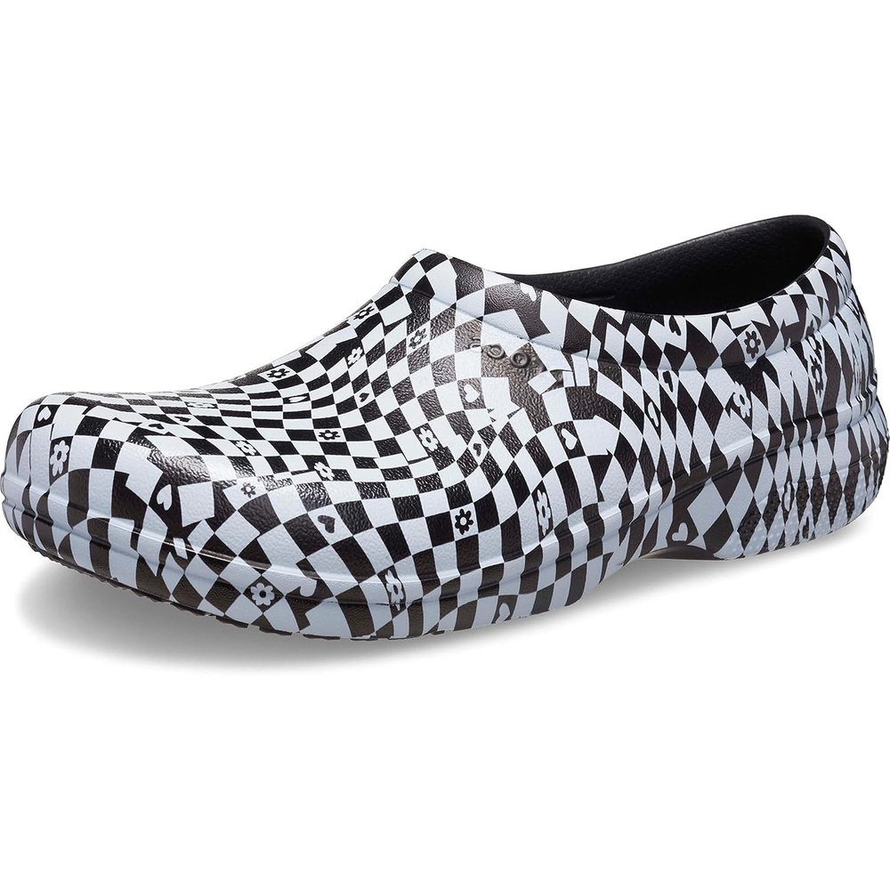 image:imageCrocs Adult On The Clock Clogs Slip On Slip Resistant Work ShoesBlackWhite