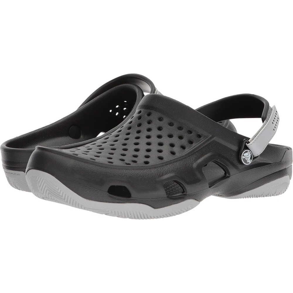image:imageCrocs Athens Thong SandalBlackLight Grey