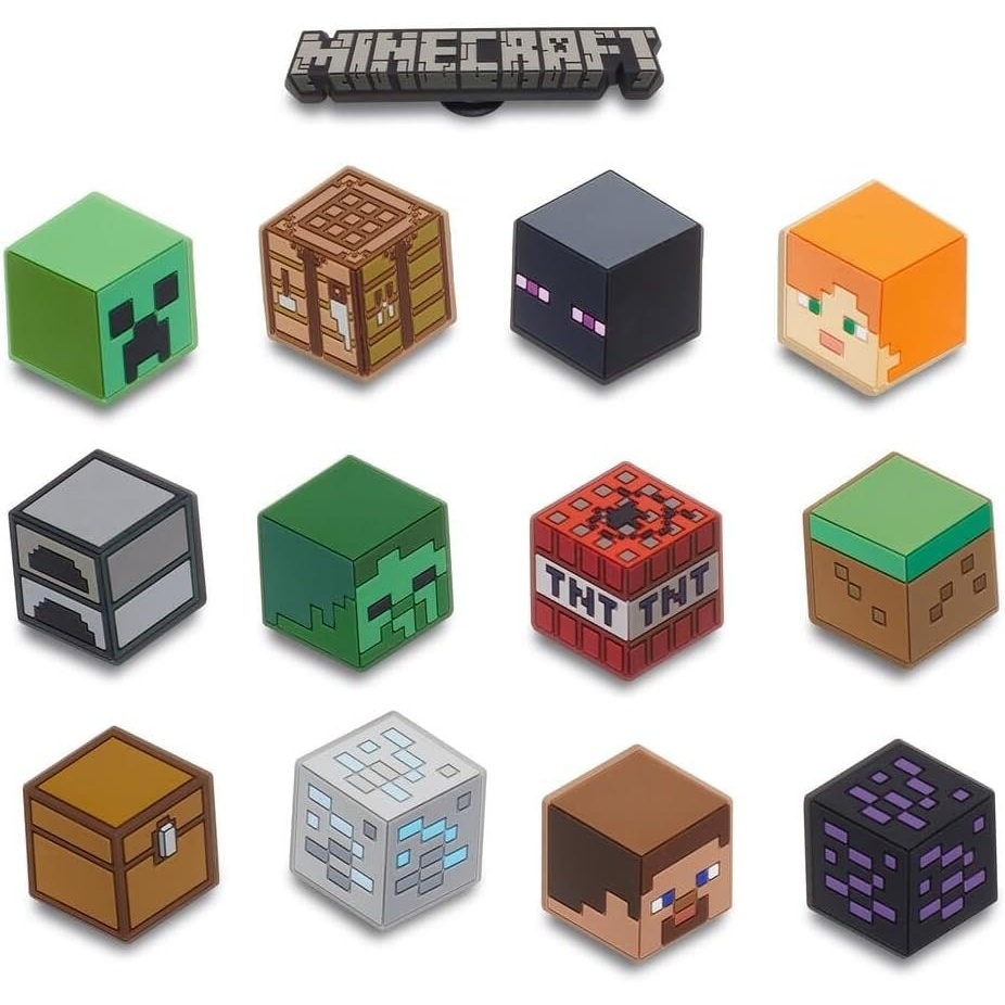 image:imageCrocs Jibbitz 5Pack Minecraft Shoe CharmsMinecraft 13pk