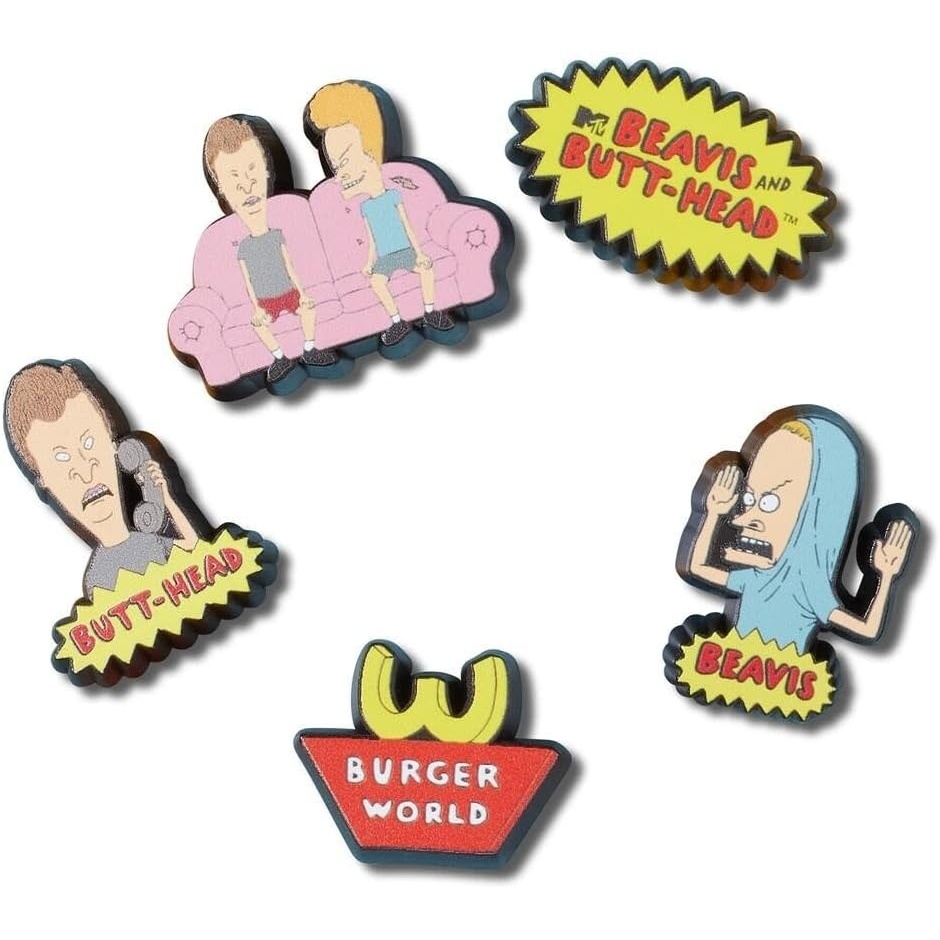 image:imageCrocs Jibbitz 5Pack Trendy Shoe Charms  Jibbitz for CrocsBeavis and Butthead