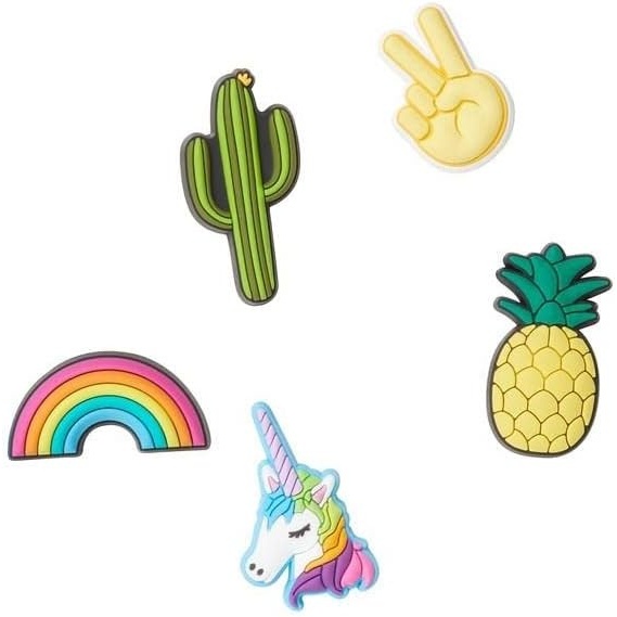 image:imageCrocs Jibbitz Charms Rainbow 5Packs  Jibbitz for Crocs Fun Trend Small