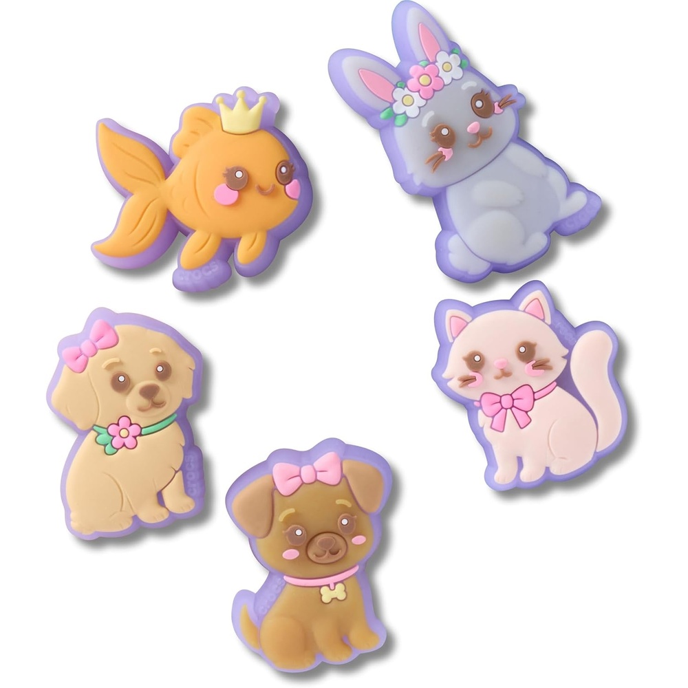 image:imageCrocs Jibbitz Girls Favorites Shoe Charm PacksLights Up Princess Pets