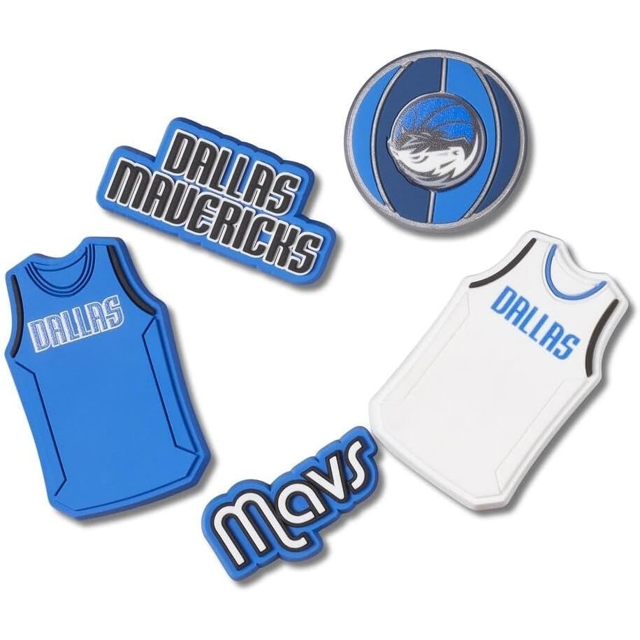 image:imageCrocs Jibbitz Shoe Charms NBA Basketball Teams Sports Collection Multi PacksDallas Mavericks