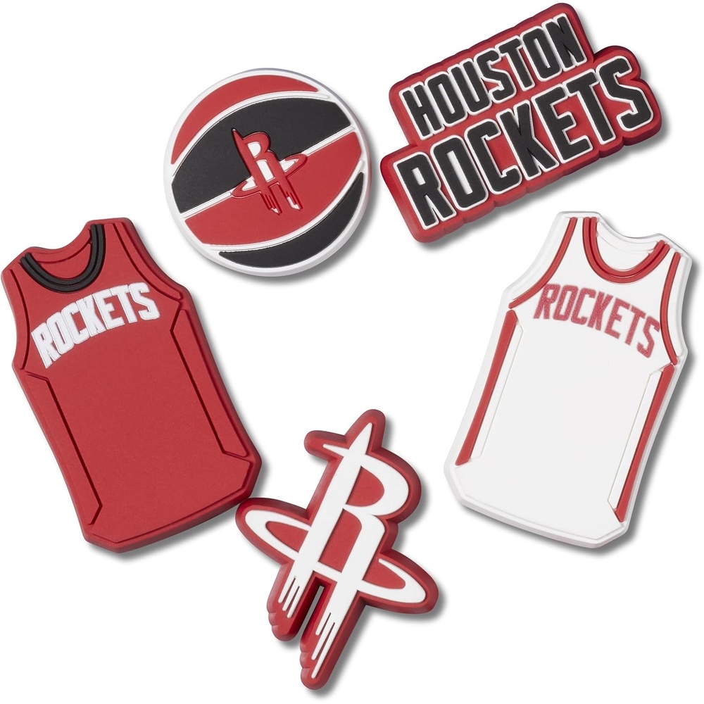 image:imageCrocs Jibbitz Shoe Charms NBA Basketball Teams Sports Collection Multi PacksHouston Rockets