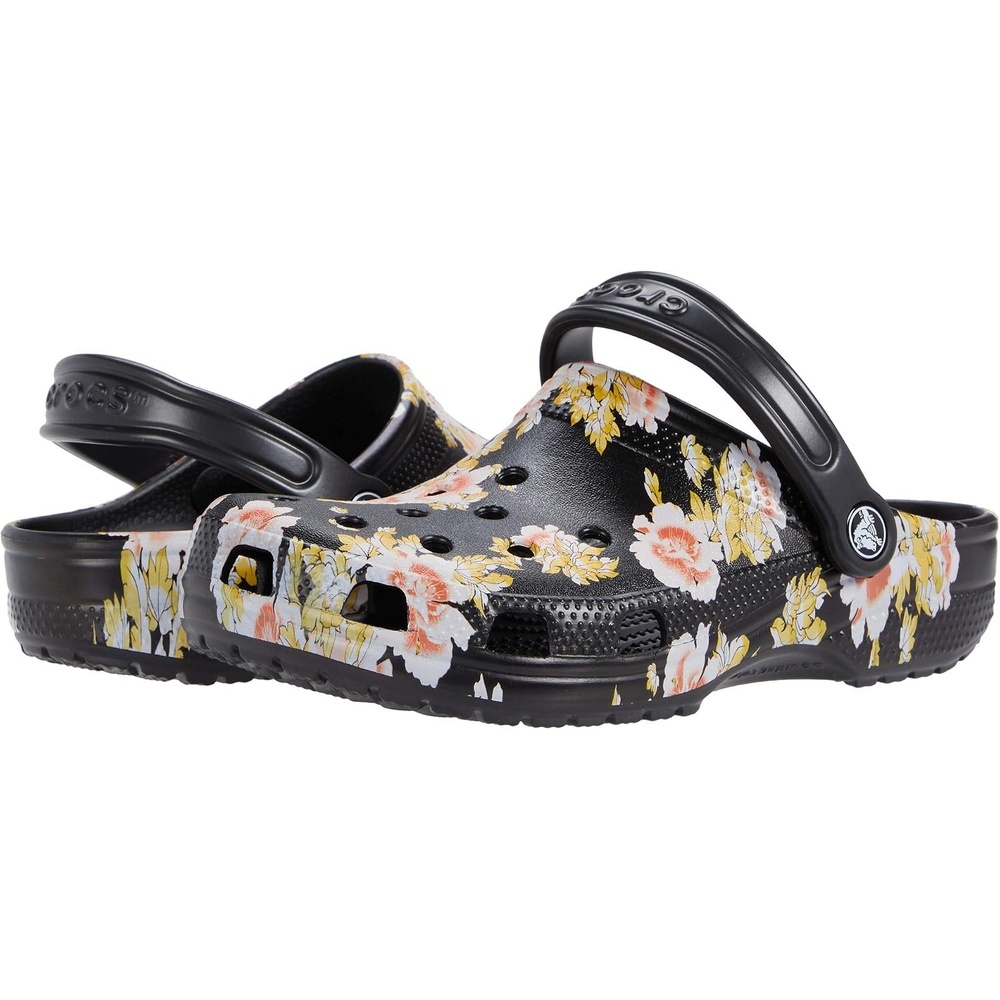 image:imageCrocs Kids Classic ClogsBlackFloral