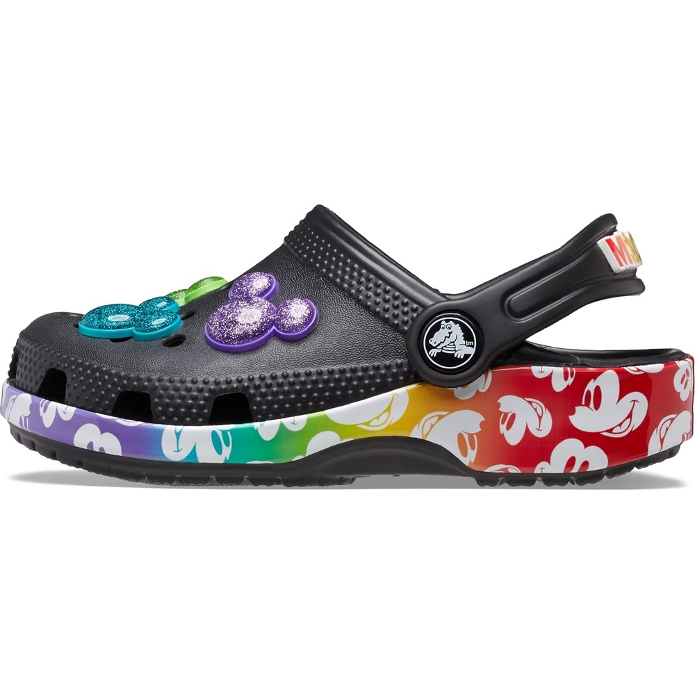 image:imageCrocs Kids Classic Disney Rainbow ClogRainbowBlack