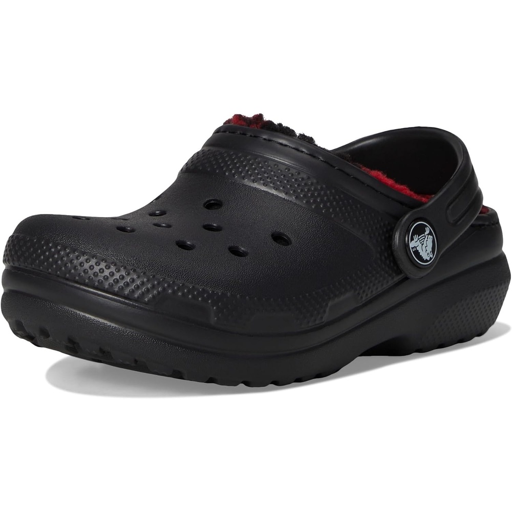 image:imageCrocs Kids Classic Seasonal Graphic ClogsBuffalo PlaidBlackVarsity Red 1