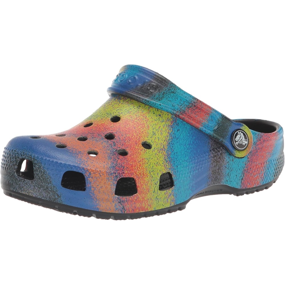 image:imageCrocs Kids Classic Tie Dye ClogsBlackMulti Spray Dye