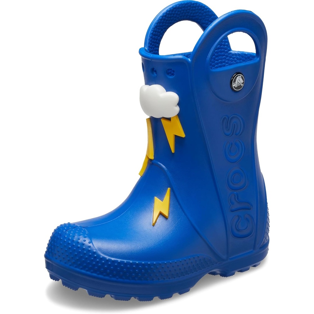 image:imageCrocs Kids Handle It Rain Boots  Waterproof Slip On Shoes  Kids Rain BootsBlue Bolt
