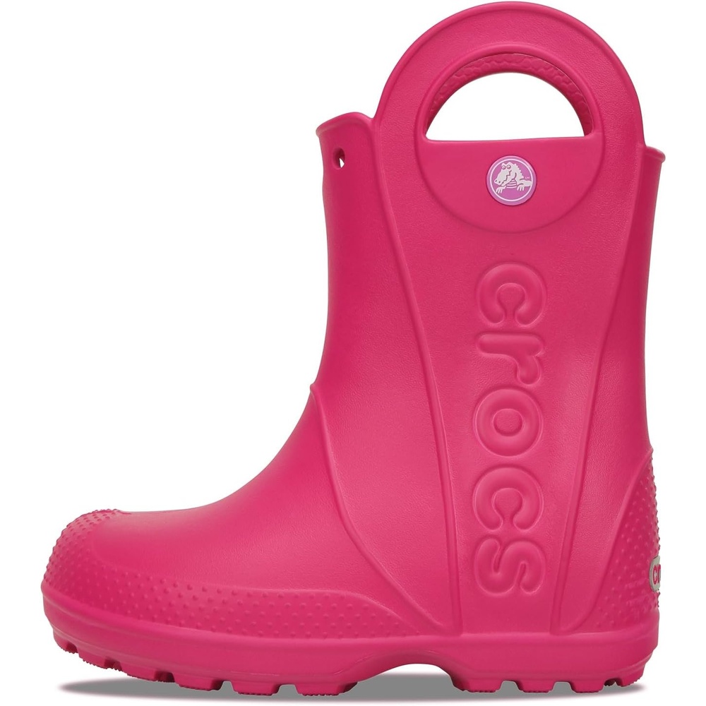 image:imageCrocs Kids Handle It Rain Boots  Waterproof Slip On Shoes  Kids Rain BootsCandy Pink