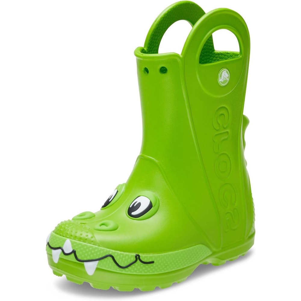 image:imageCrocs Kids Handle It Rain Boots  Waterproof Slip On Shoes  Kids Rain BootsCrocs Green