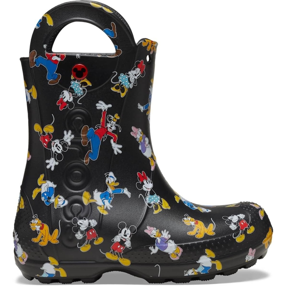 image:imageCrocs Kids Handle It Rain Boots  Waterproof Slip On Shoes  Kids Rain BootsMickey  Friends