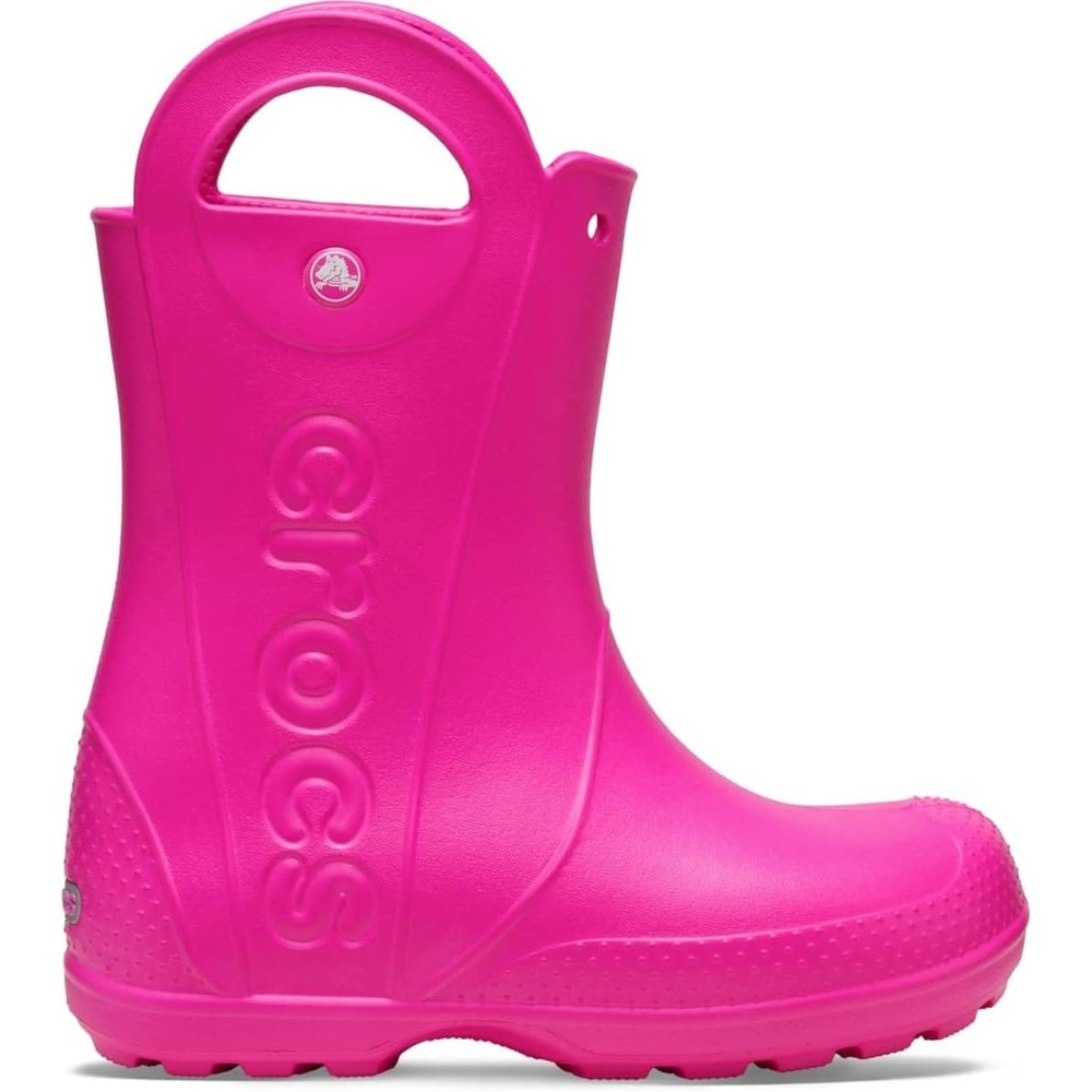 image:imageCrocs Kids Handle It Rain Boots Waterproof Slip On Shoes Kids Rain BootsPink Crush