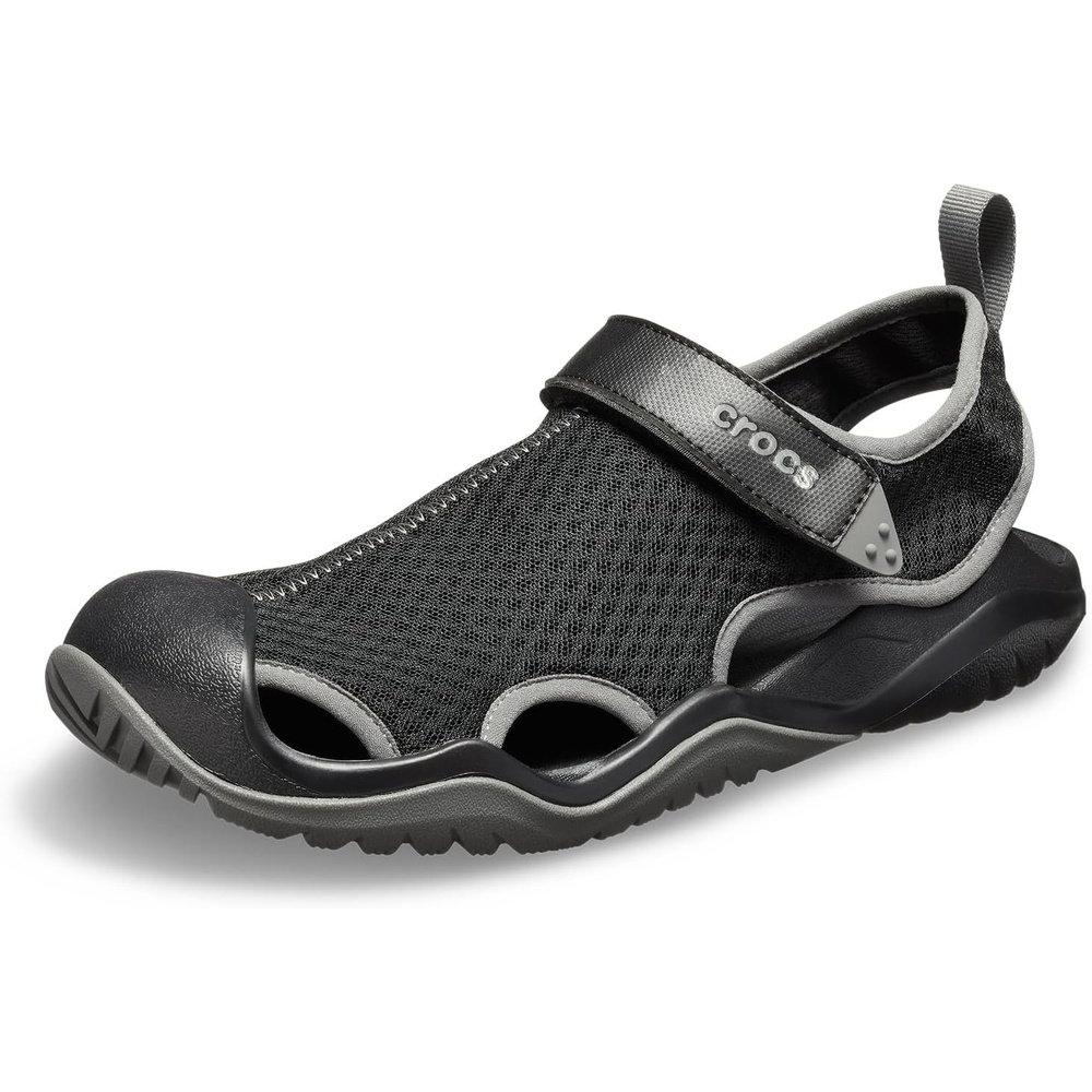 image:imageCrocs Mens Swiftwater Mesh Deck SandalsBlack