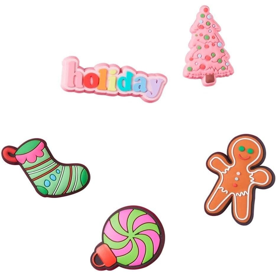 image:imageCrocs Mens and Womens Jibbitz Ornament Pack Shoe Charms Jibbitz for CrocsBright Holiday