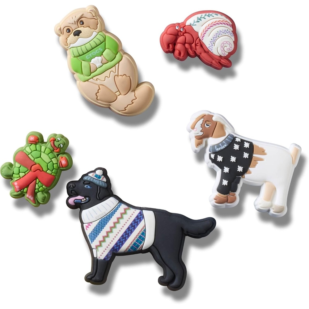 image:imageCrocs Mens and Womens Jibbitz Ornament Pack Shoe Charms Jibbitz for CrocsFestive Animals