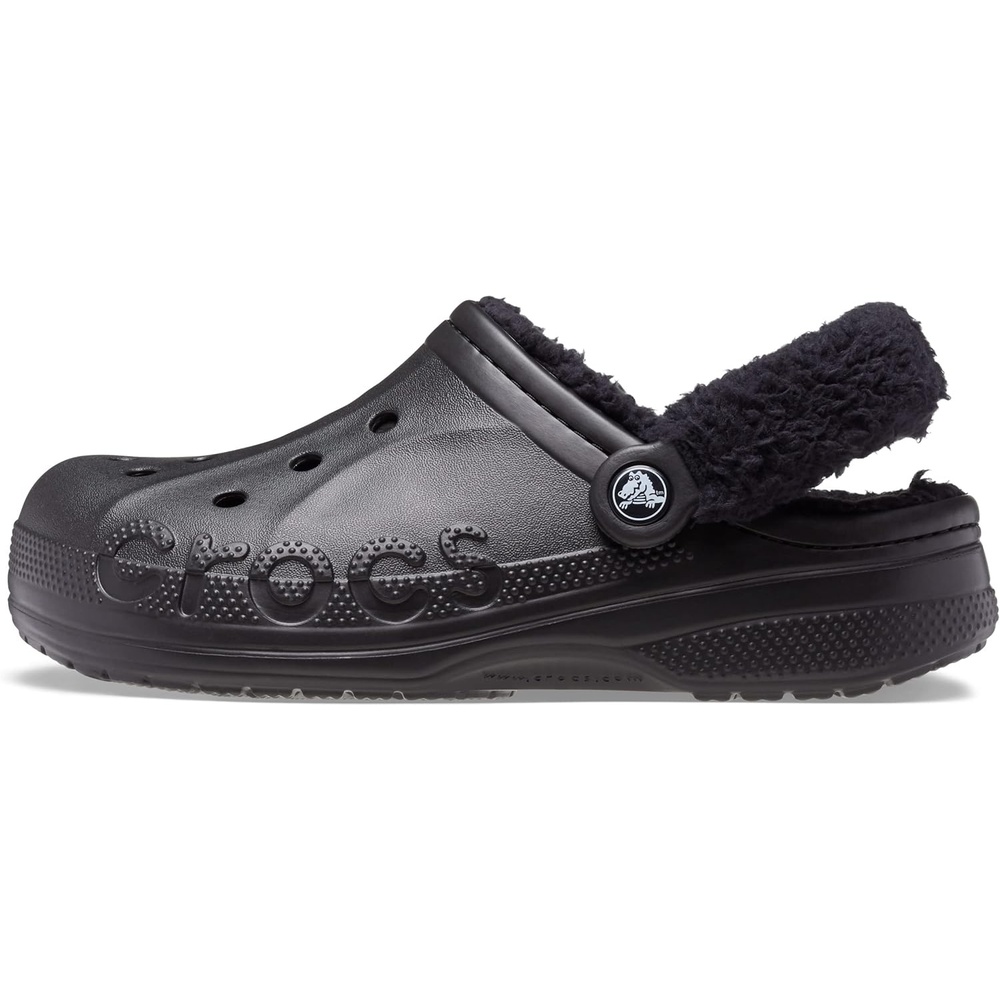 image:imageCrocs Unisex Adult Baya Lined Fuzz Strap ClogsBlackBlack