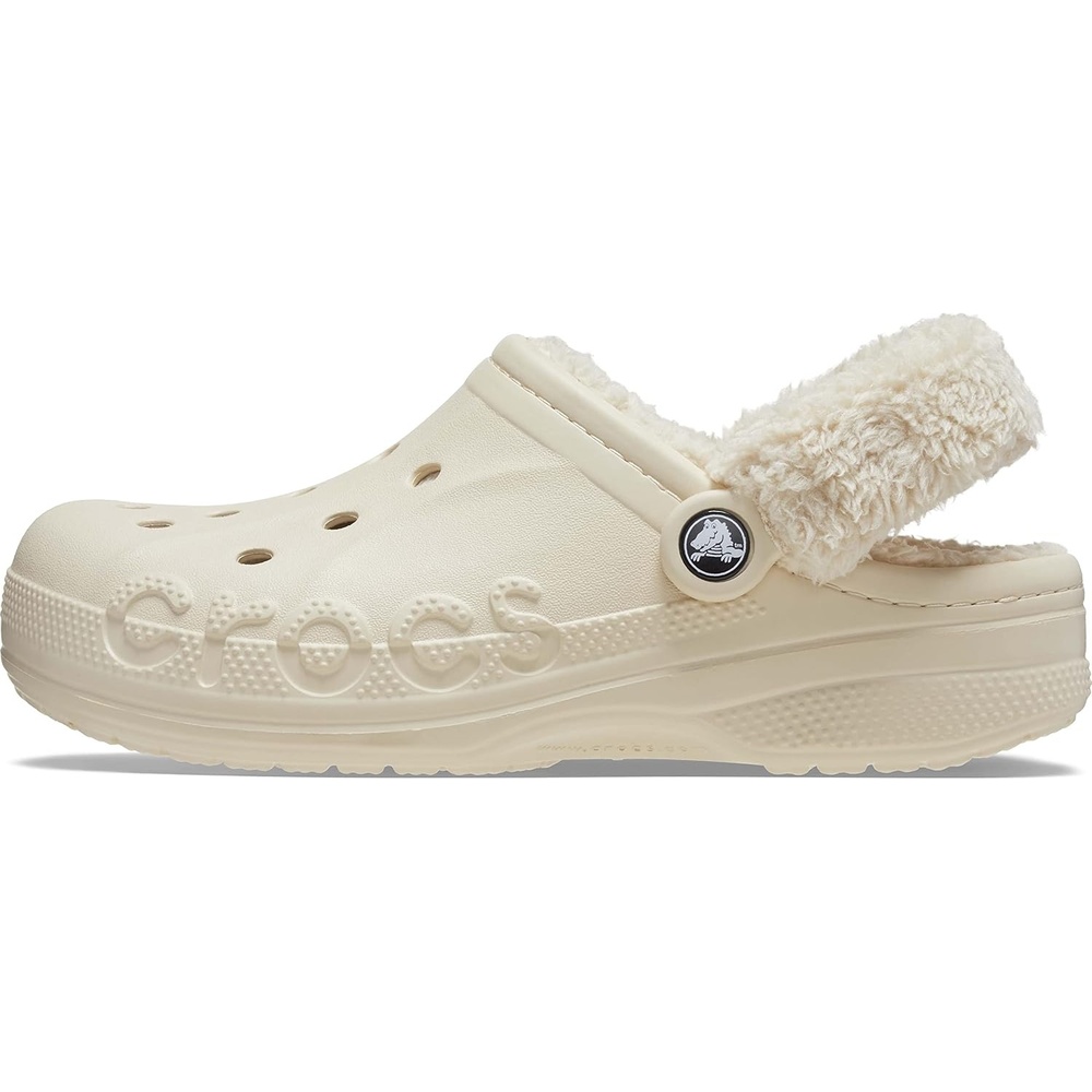 image:imageCrocs Unisex Adult Baya Lined Fuzz Strap ClogsWinter White