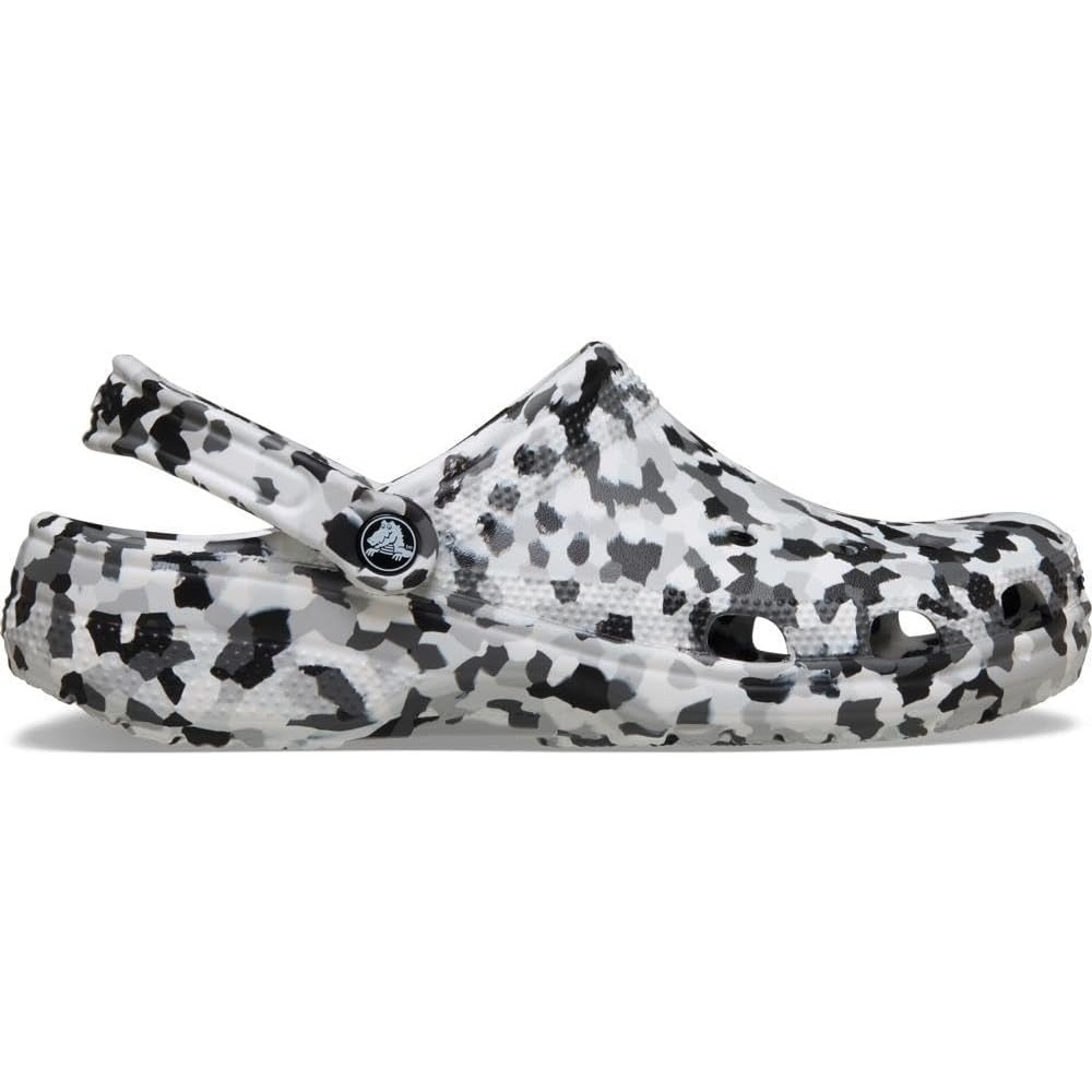image:imageCrocs Unisex Adult Classic Marbled Tiedye ClogsBlackWhite Confetti