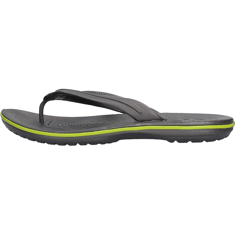 image:imageCrocs Unisex Adult Crocband Flip Flop SandalGraphiteVolt Green