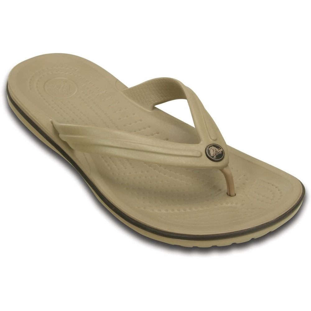 image:imageCrocs Unisex Adult Crocband Flip Flop SandalTumbleweedEspresso