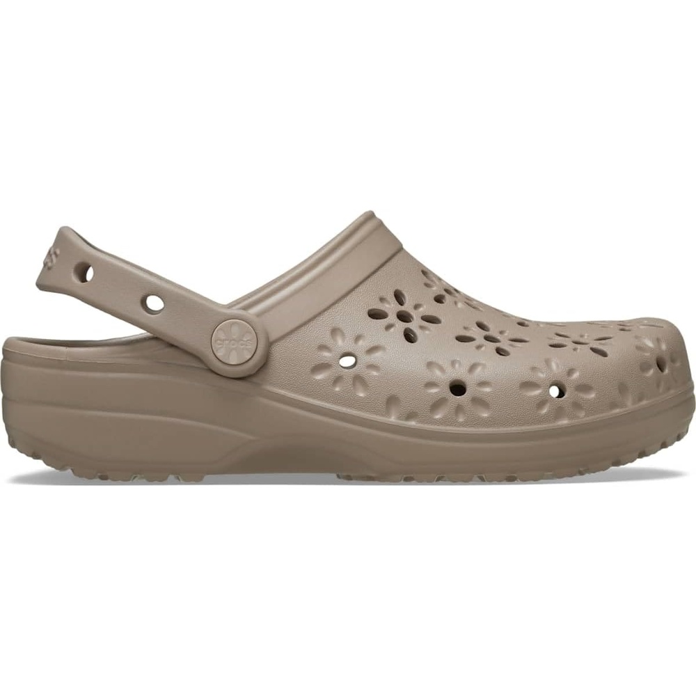 image:imageCrocs Unisex Adult Floral Classic ClogsTaupe