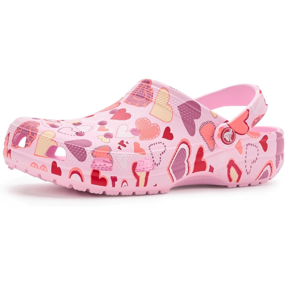 image:imageCrocs UnisexAdult Classic Clog  Seasonal GraphicPink MilkHearts
