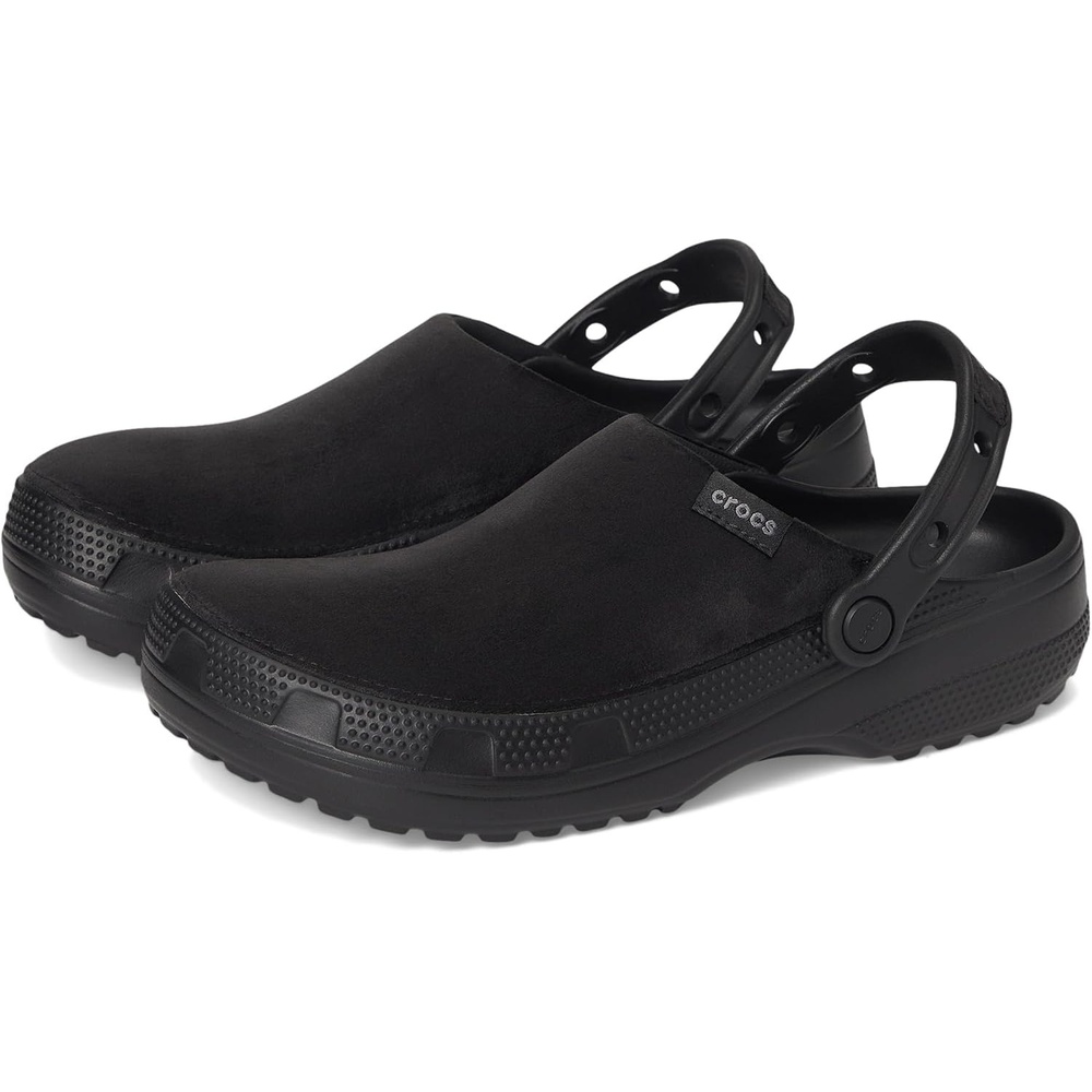 image:imageCrocs UnisexAdult Classic Crafted Canvas amp Suede ClogsBlack Velvet