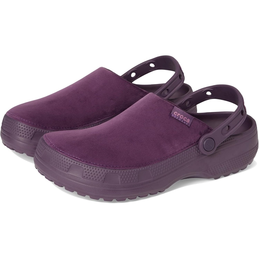 image:imageCrocs UnisexAdult Classic Crafted Canvas amp Suede ClogsPlush Plum Velvet