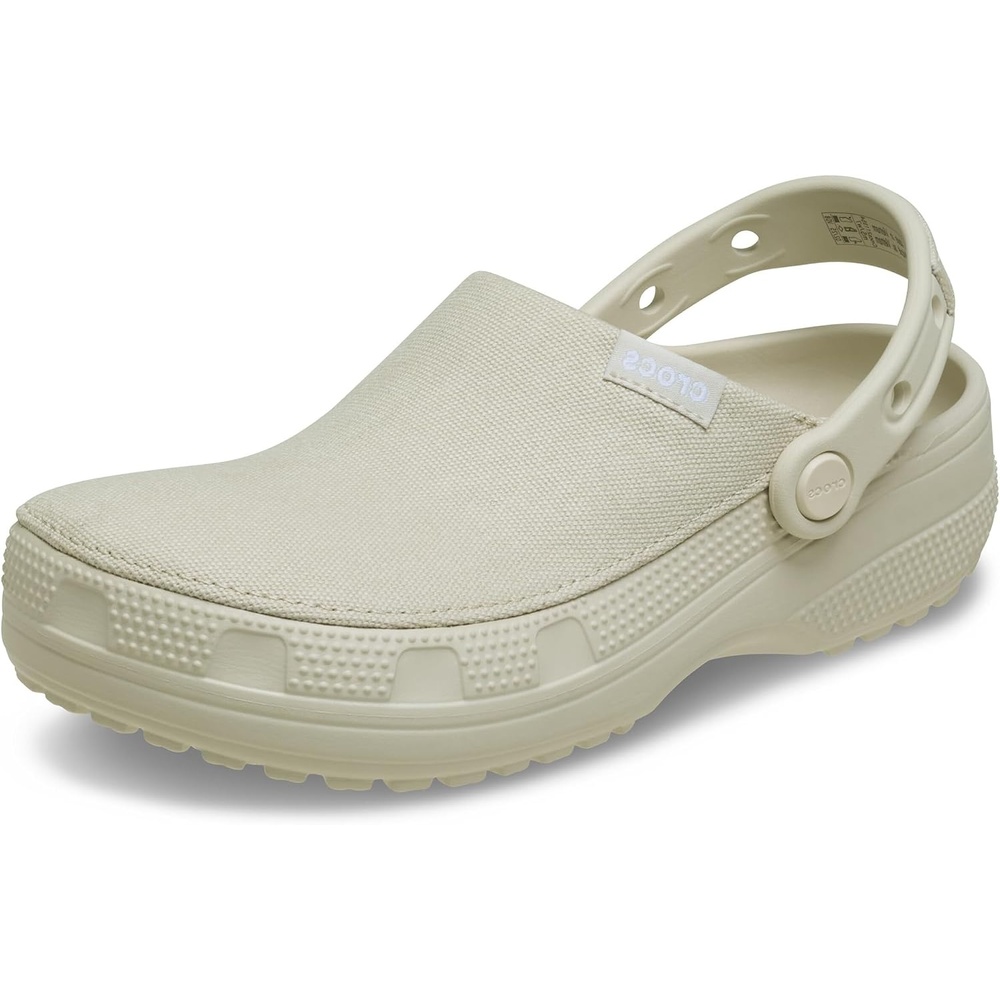 image:imageCrocs UnisexAdult Classic Crafted Canvas amp Suede ClogsStucco