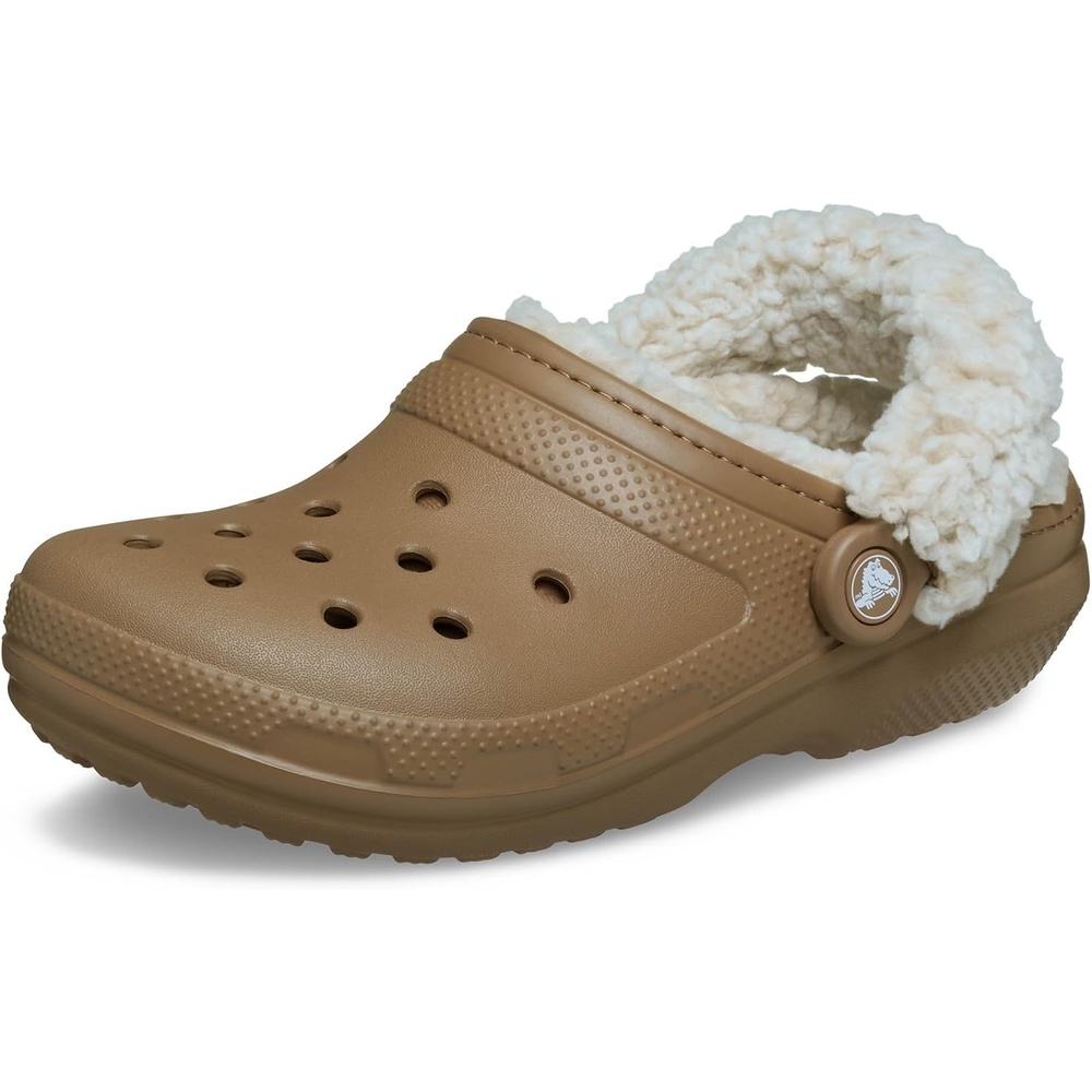 image:imageCrocs UnisexAdult Classic Fleece Lined Clogs Fuzzy Slippers for Women and MenSepia