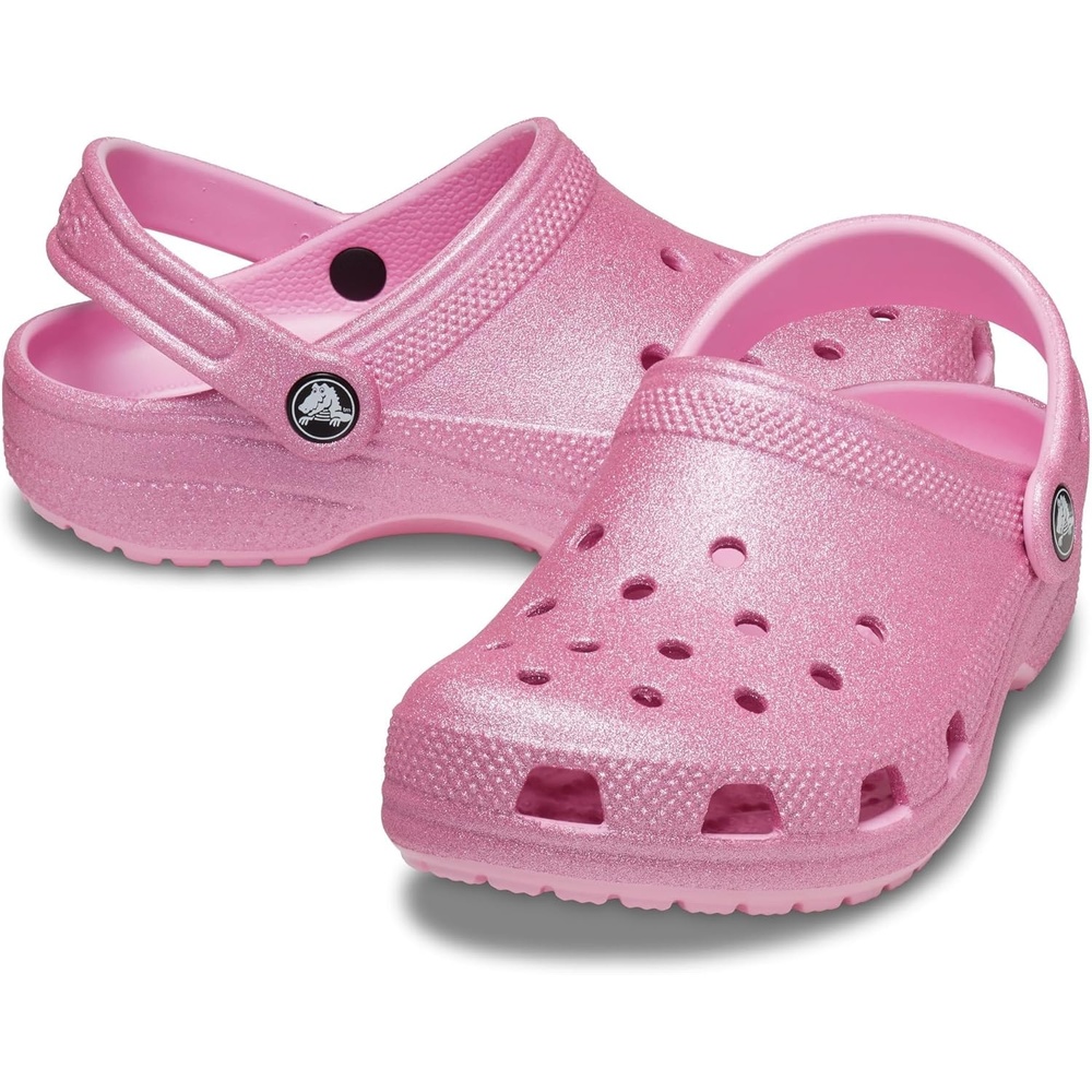 image:imageCrocs UnisexAdult Classic Glitter Clogs Toddler T PTGPink Tweed Glitter