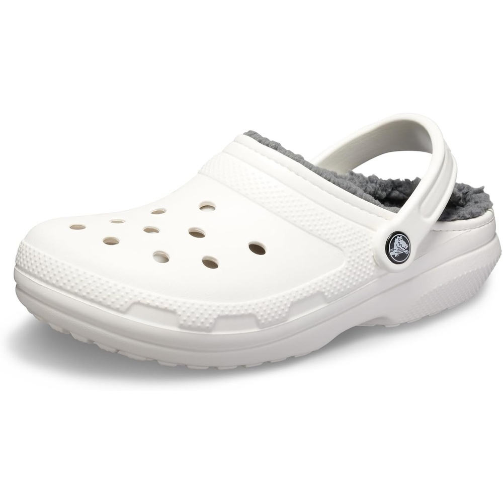 image:imageCrocs UnisexAdult Classic Lined ClogWhiteGrey