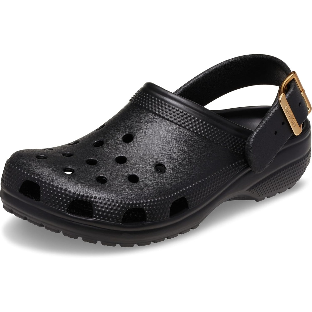 image:imageCrocs UnisexAdult Classic Metallic Buckle ClogsMetallic Black