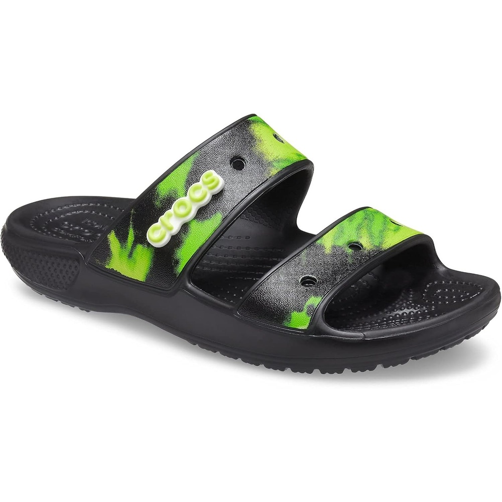 image:imageCrocs UnisexAdult Classic Slide SandalBlackLime Punch