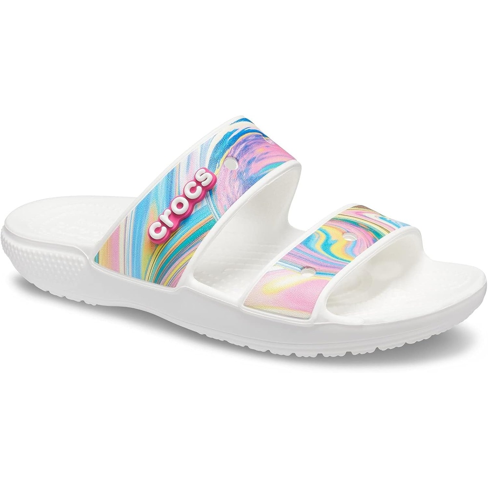 image:imageCrocs UnisexAdult Classic Slide SandalRainbow Swirl