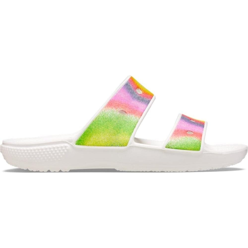 image:imageCrocs UnisexAdult Classic Slide SandalWhiteSpray Dye