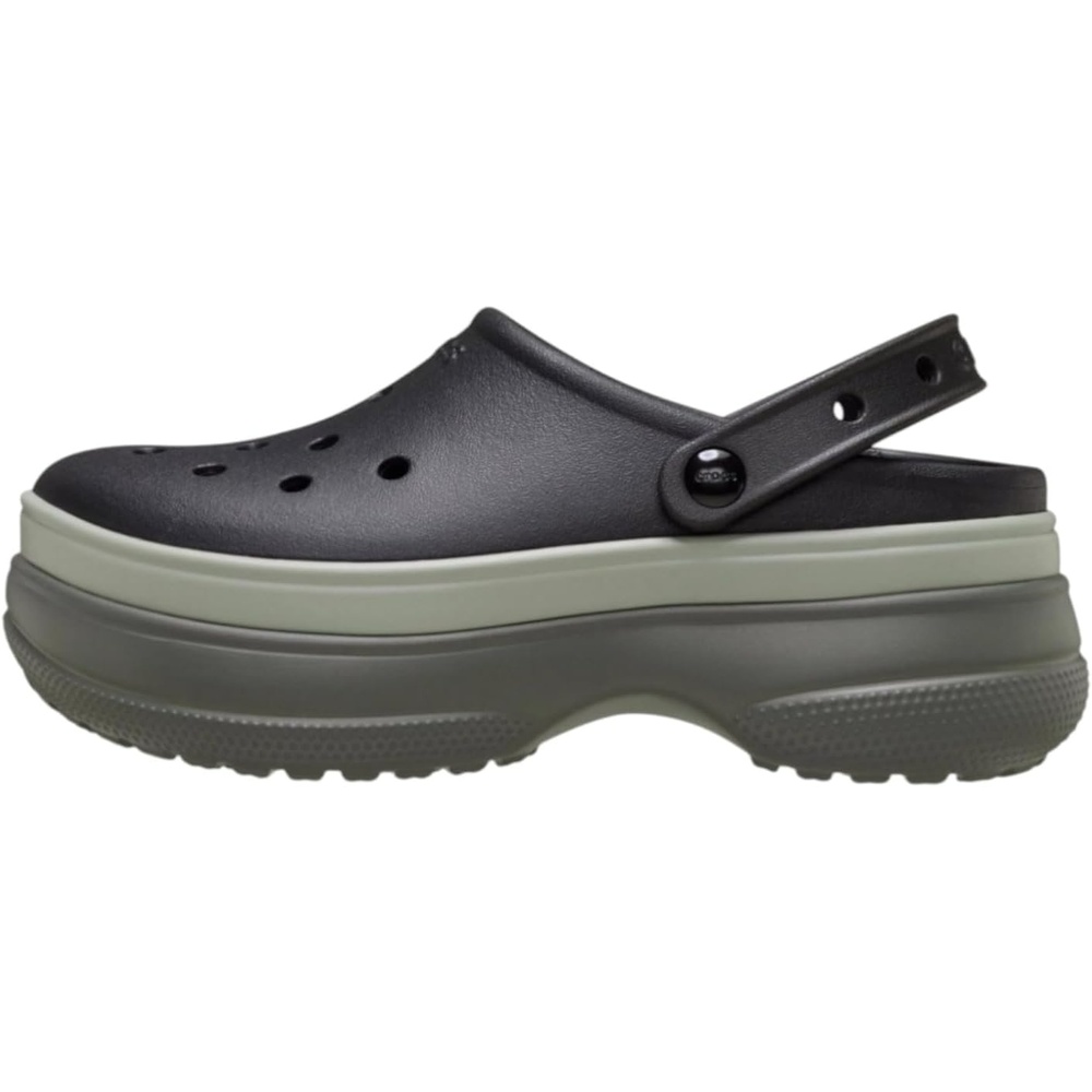 image:imageCrocs UnisexAdult Classic Stacked Clogs Platform PlatformBlackBlack