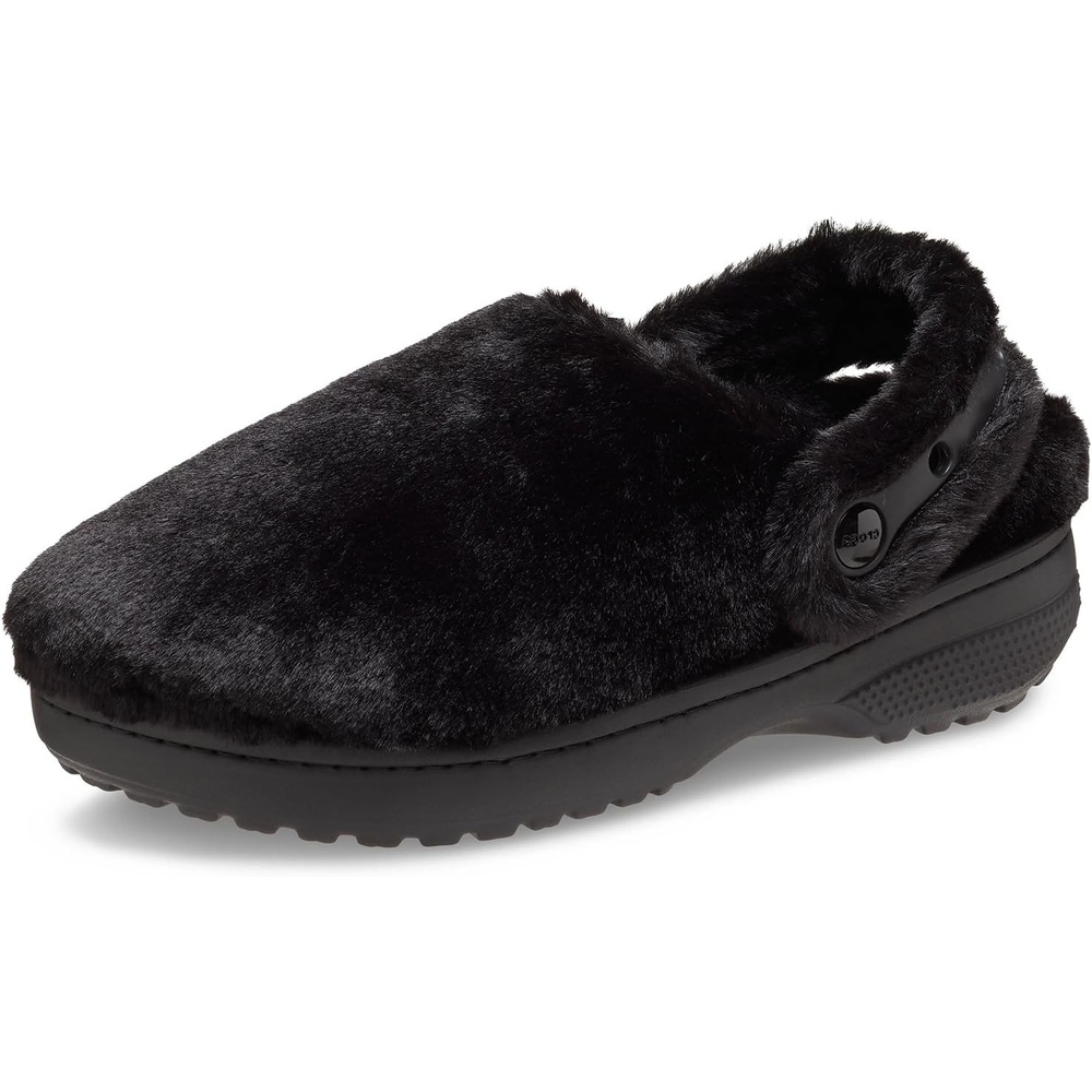 image:imageCrocs UnisexAdult Classic Unfurgettable Lined Clogs Fuzzy SlippersBlack