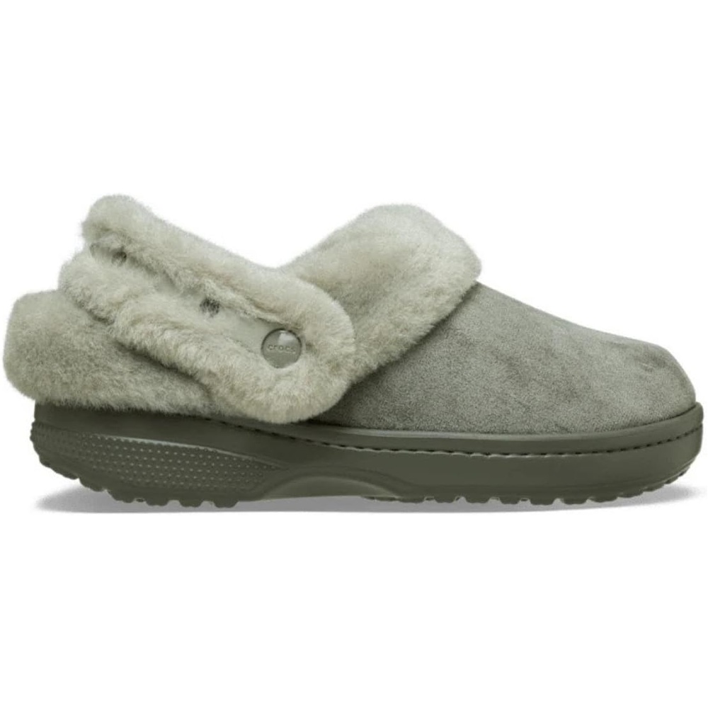 image:imageCrocs UnisexAdult Classic Unfurgettable Lined Clogs Fuzzy SlippersGalactic Grey Suede