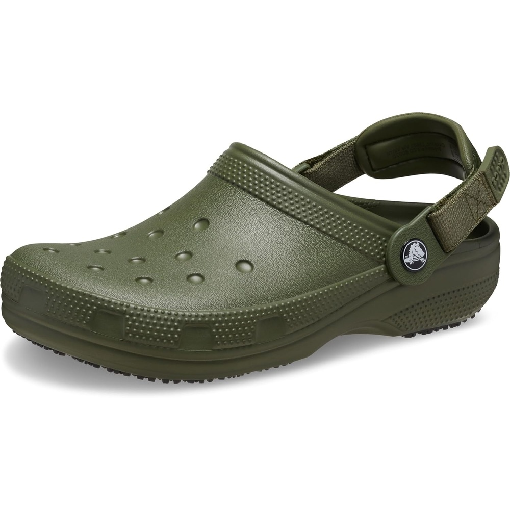 image:imageCrocs UnisexAdult Classic Work Clogs Enclosed Toe Slip Resistant All Day ComfortArmy Green