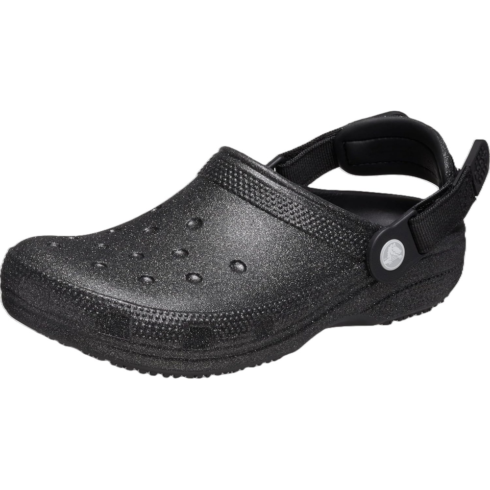 image:imageCrocs UnisexAdult Classic Work Clogs Enclosed Toe Slip Resistant All Day ComfortBlack Glitter