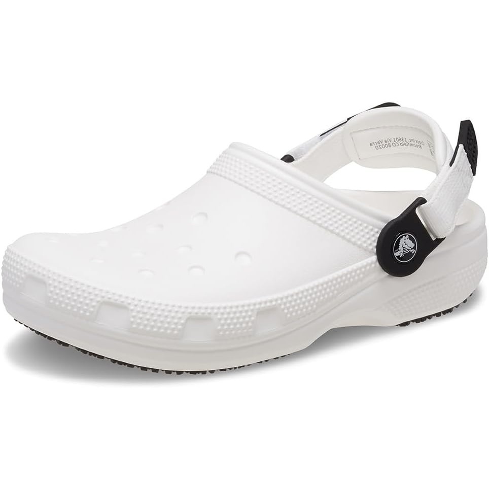image:imageCrocs UnisexAdult Classic Work Clogs Enclosed Toe Slip Resistant All Day ComfortWhite