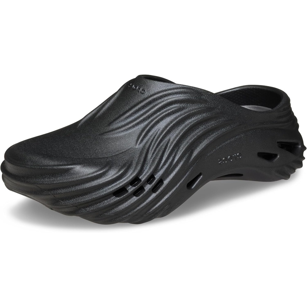 image:imageCrocs UnisexAdult Echo Wave ClogsBlackBlack