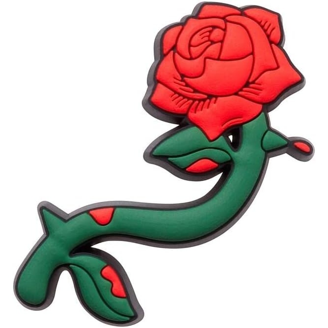 image:imageCrocs UnisexAdult Jibbitz Shoe Charms  Nature and Flower Shoe Charm Singles Charms for Girls and BoysRose Flower