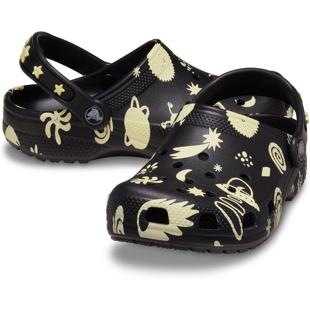 image:imageCrocs UnisexChild Classic Glow in the Dark Clogs Little KidBig KidBlack Space