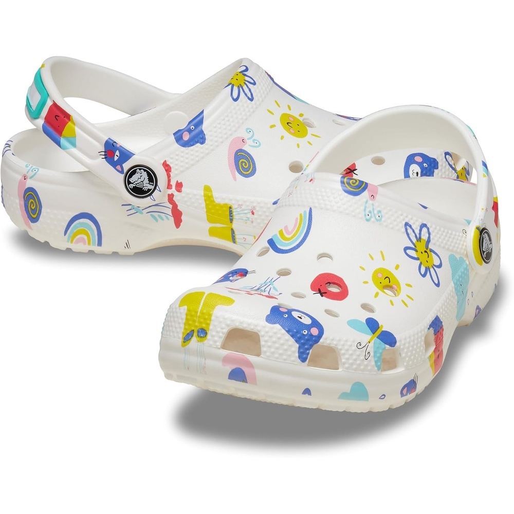 image:imageCrocs UnisexChild Classic Graphic ClogWhiteMulti