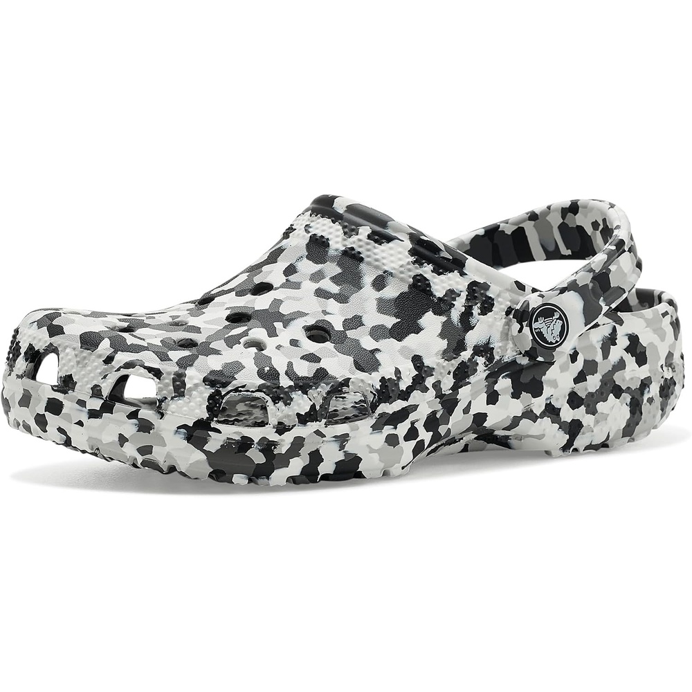 image:imageCrocs UnisexChild Classic Watercolor Marbled ClogBlackWhite Confetti