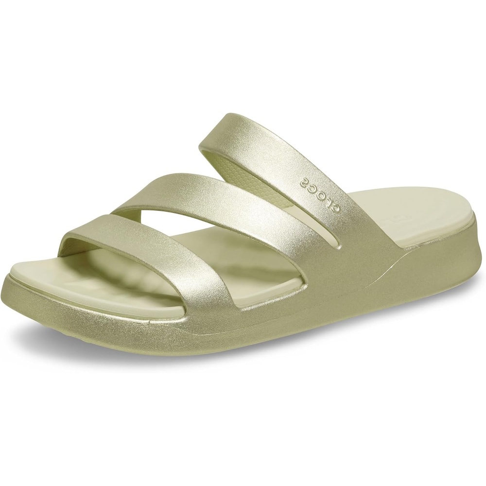 image:imageCrocs Women Getaway Strappy SandalsChampagne Metallic